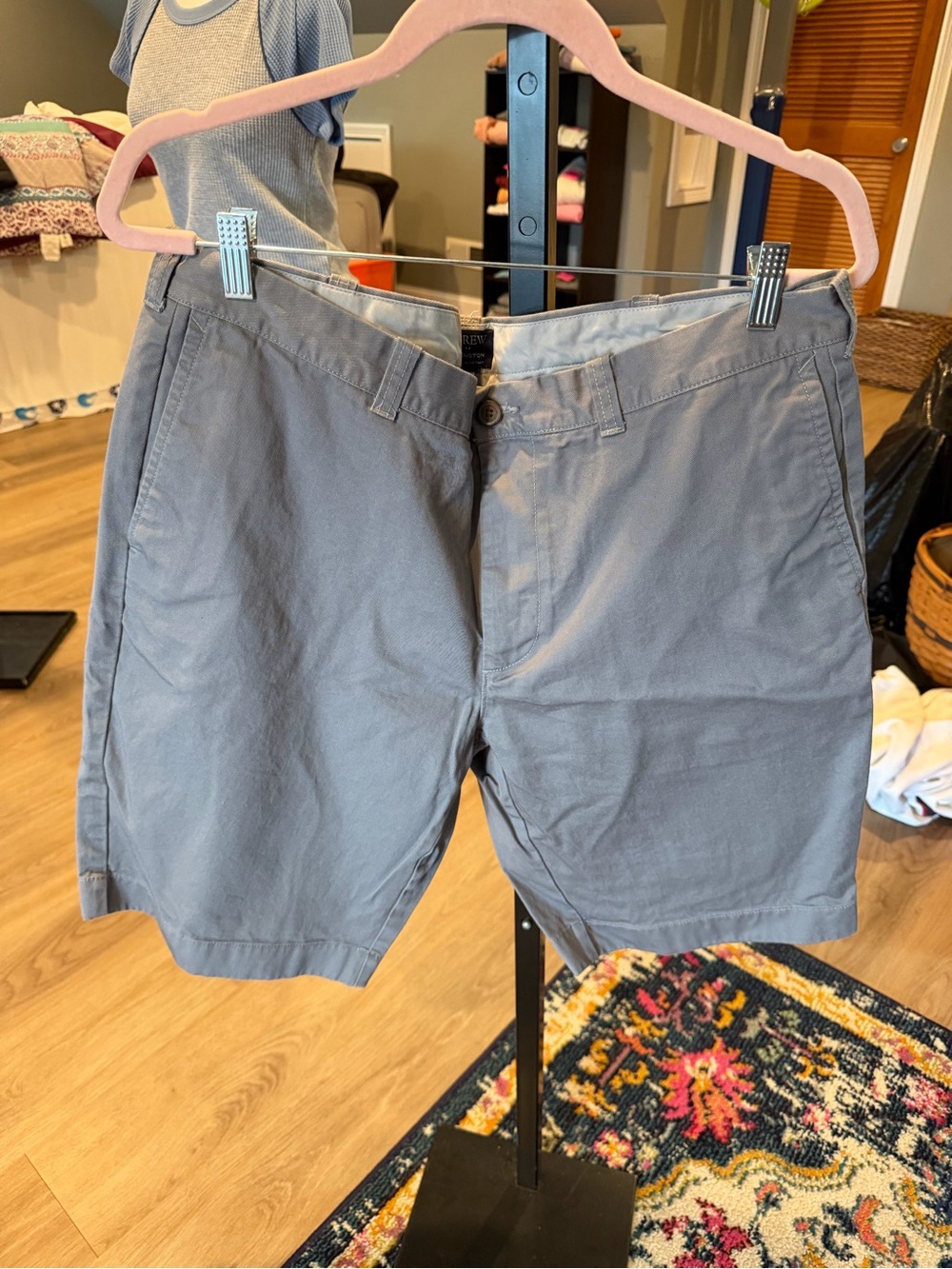 J. Crew Men's Slate Gray Flat Front Chino Shorts